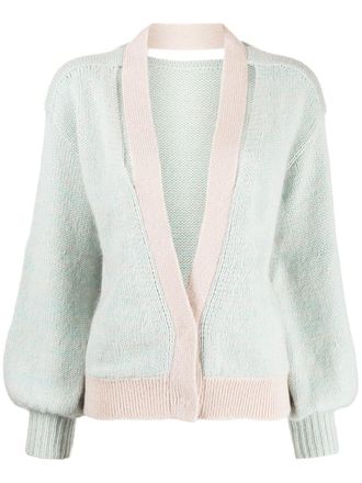 Onefifteen Cardigan con bordo a contrasto ONEFIFTEEN x Beyond The Radar - Verde