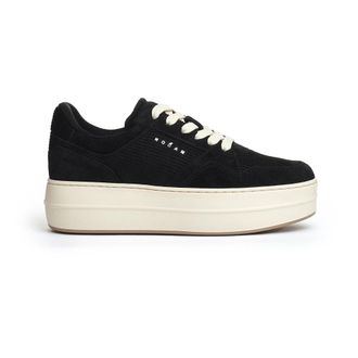 Hogan Velvet Suede Skyscraper Print Sneakers - Dames - Sneakers - Zwart - 37 1/2 EU - Leer - Schoenen