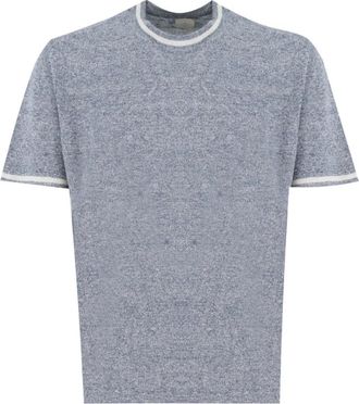 Eleventy T-shirt met ronde hals - Heren - T-shirts - Blauw - M - Denim - Tops