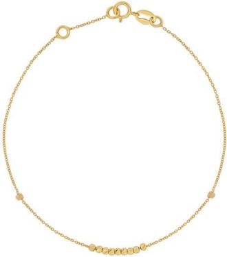 Bony Levy 14K Gold Beaded Station Bracelet in 14K Yellow Gold at Nordstrom, Size 7