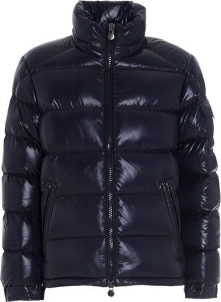 Moncler Blue Mock Collar Jacket