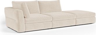 Sia Home Sof&aacute; modular 4-5 plazas izquierdo tejido tramado tacto suave beige
