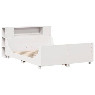 Berkfield Home Full Bed Frame without Mattress White 140x190 cm Solid Wood Pine