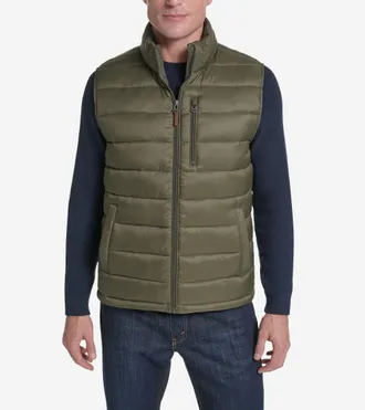 Cole Haan Mens Nylon Puffer Vest - Green Size Medium