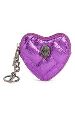 Kurt Geiger Kensington Heart Charm Zip Pouch in Purple at Nordstrom Rack