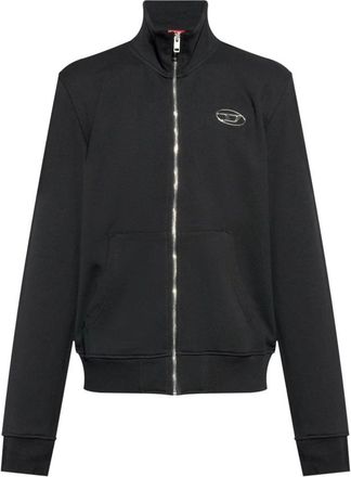 Diesel S-Ginni-Zip-Od Sweatshirt - Heren - Vesten met rits - Zwart - L - Katoen - Hoodies & sweatvesten