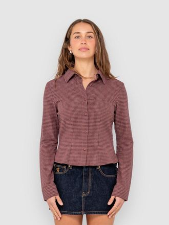 Rusty Dallas Fitted Button Up Hemd rot