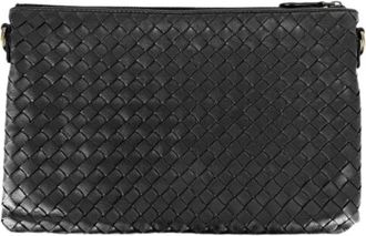 Bottega Veneta Pre-owned Vintage Schoudertas - Dames - Vintage Clutch - Zwart - ONE Size - Leer - Vintage