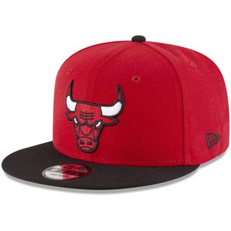 New Era NBA 2-Tone 9FIFTY Adjustable Snapback Hat Cap One Size Fits All, Chicago Bulls Red, One size