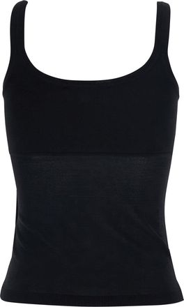 Max Mara Womens Top With Round Neck Black Viscose Tops