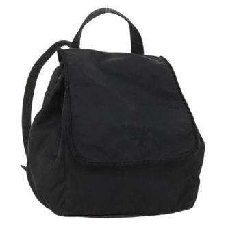 Prada Pre-owned Backpacks, female, Black, Size: ONE SIZE Pre-owned Nylon Vintage Backpack