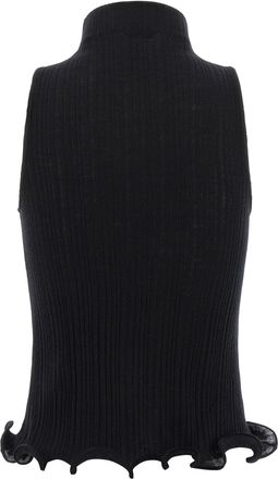 Fendi Womens Black Polyester Sleeveles T-Shirt