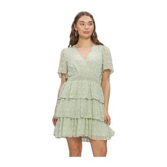 Y.A.S Y.a.s - Yasdottie SS Dress - Dames - Jurken - Groen - Maat: XS Poliester