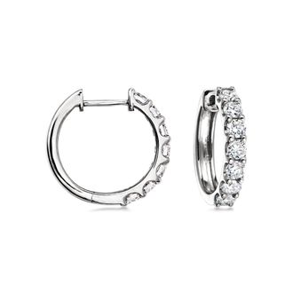Ross-Simons Lab-Grown Diamond Hoop Earrings in Sterling Silver