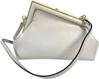 Fendi Pre-owned 8Bp 129 Clutch Bag - Dames - Vintage Handtas - Grijs - ONE Size - Leer - Vintage