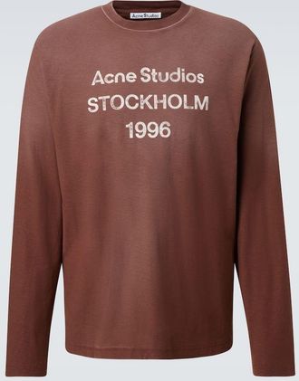Acne Studios Logo cotton and hemp T-shirt