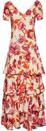 La DoubleJ Flamenco tiered maxi dress - women - Viscose - M - Neutrals