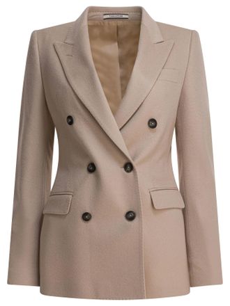 Tagliatore Womens Beige Cashmere Jacket - Tan - Size EU 38 (Womens)