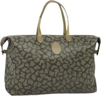 Saint Laurent Pre-owned Weekend Bags, female, Gray, Size: ONE SIZE Pre-owned Leather Weekend Bag