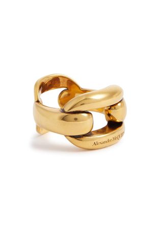 Alexander McQueen Alexander Mcqueen Peak Chain Ring - Gold - 13 (UK L 1/2)