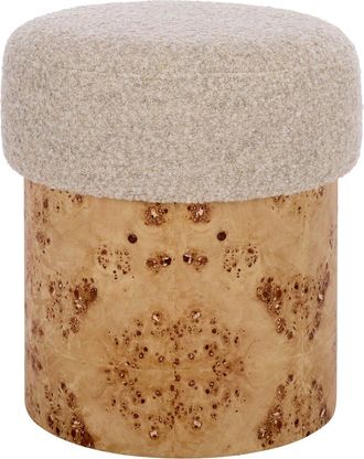 Safavieh Couture Tobianna Boucle & Burl Ottoman