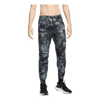 Nike Mens Nike Packable Full Print Logo Plaid Casual Bundle Feet Sports Pants/Trousers/Joggers Black DB0869-060