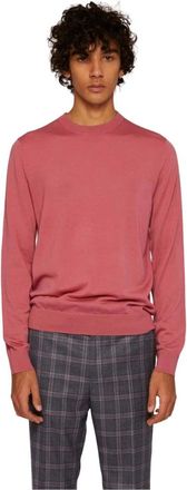 Paul Smith Rondgebreide trui - Heren - Ronde hals truien - Roze - S - Wol - Truien & Vesten