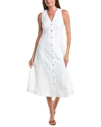 CeCe by Cynthia Steffe Cece V-Neck Midi Button Down Midi Dress