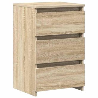 Berkfield Home Durable Bed Cabinets 2 pcs Sonoma Oak 40x35x62.5 cm Engineered Wood in Light Tan