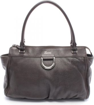 Gucci Abbey Brown Leather Tote Bag (Pre-Owned)