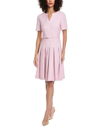 Oscar De La Renta Oscar De La Renta Small Lurex Check Tweed A-Line Dress