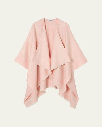 Burberry Check Wool Cashmere Cape