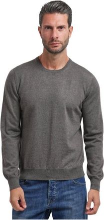 Gran Sasso Maglione a girocollo in lana merino extrafine - - Knitwear - Uomo - Grigio - 3XL
