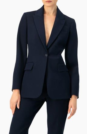 Ivonne Single-Button Blazer in Navy Blue at Nordstrom, Size 10