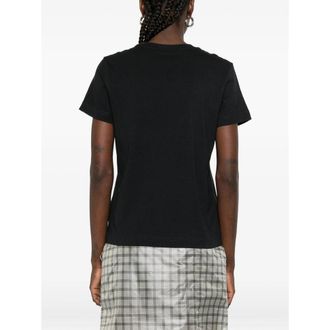New Balance Logo-Embroidered T-Shirt - Black