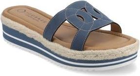 Journee Collection Rosalinda Slide Sandal in Denim at Nordstrom Rack, Size 6.5