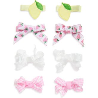 Capelli Kids Assorted 8-Pack Bow & Clips Set in Pink Multi at Nordstrom