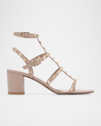 Valentino Garavani 60mm Rockstud Leather City Sandals