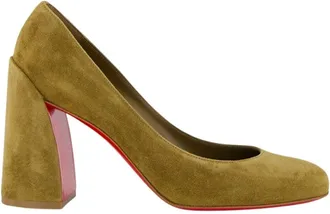 Christian Louboutin Schoenen, Dames, Bruin, 37 EU, Leer, Miss Sab 85 Pumps