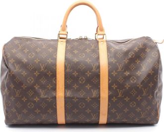 Louis Vuitton Brown Pvc Coated Canvas Leather Boston Bag (Pre-Owned)