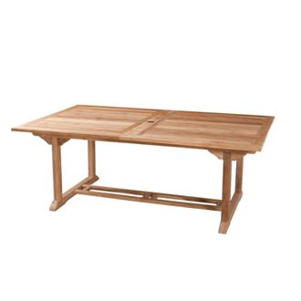 Macabane Mesa de jard&iacute;n extensible de madera de teca para 10/12 personas 300cm