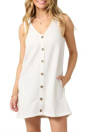 O'Neill Sanders Button-Up Minidress in White at Nordstrom, Size Xx-Large