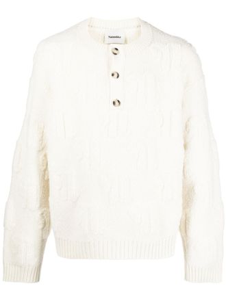 Nanushka Trui met ronde hals - Beige