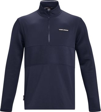 Under Armour Mens Daytona Zip Neck Long Sleeve Sweatshirt in Blue - Size Small
