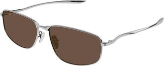 Balenciaga BB0494SA Asian Fit 002 Mens Sunglasses Gunmetal Size 61