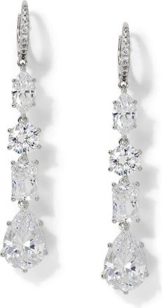 Nadri Beatrix Cubic Zirconia Drop Earrings in Rhodium at Nordstrom