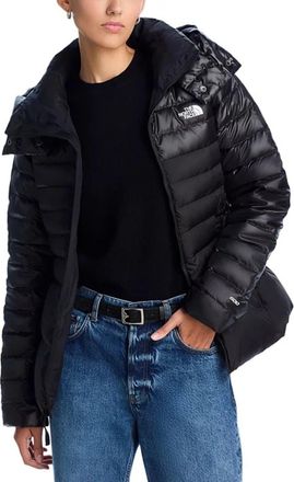 The North Face Ruby Parka Jacket Womens Black Down Hooded Full Zip GBO2838