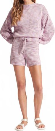 Seafolly Marl Knit Drawstring Short In Purple