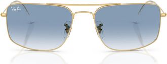 Ray-Ban 59MM EXPLORER 3 SQUARE in Arista /Clear Gradient Blue at Nordstrom