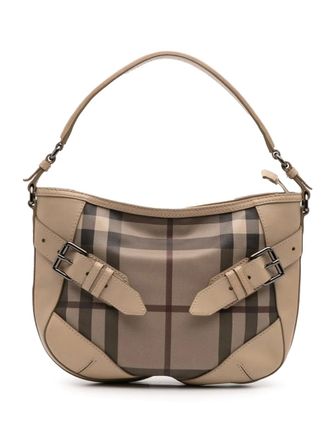 Burberry 2010-2025 Smoke Check Coated Canvas and Leather satchel - women - Fabric/Leather - One Size - Brown